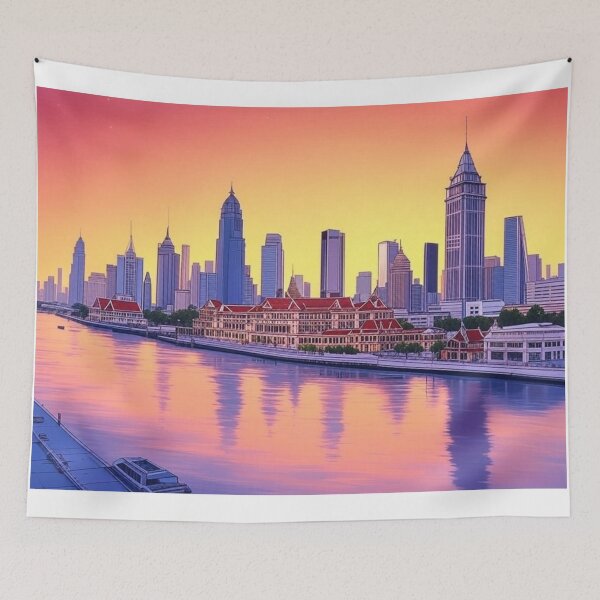 Item preview, Bangkok Skyline Chao Phraya River designed and sold by Places On Earth.