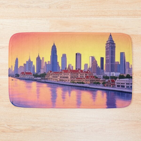 Item preview, Bangkok Skyline Chao Phraya River designed and sold by Places On Earth.