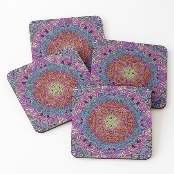 Item preview, colorful lines tile pattern designed and sold by chambergambit.