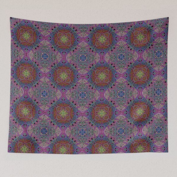 Item preview, colorful lines tile pattern designed and sold by chambergambit.