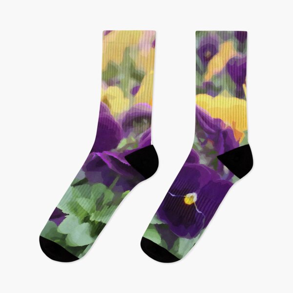 Item preview, Purple and Orange Pansies Digital Flower Painting designed and sold by amgraphics.