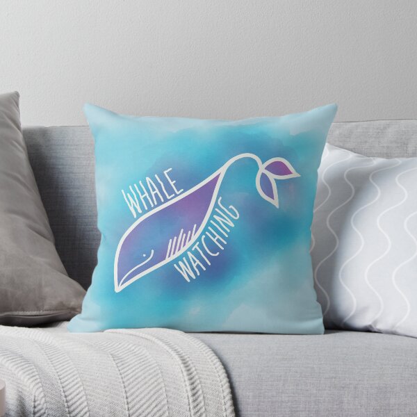 Whale Watching Throw Pillow