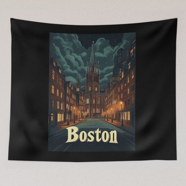 Item preview, Vintage Boston Travel Poster designed and sold by Boddicca.