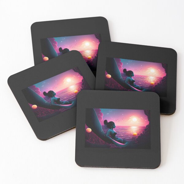 Item preview, Purple Sunset Seashore Girl designed and sold by Chubuter.