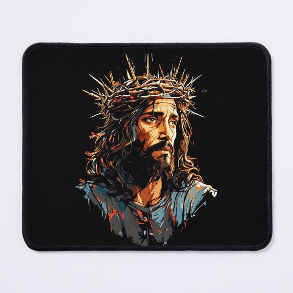 Item preview, Jesus Christ Artwork Portrait Christian painting cool illustration  designed and sold by ZenDesigner.