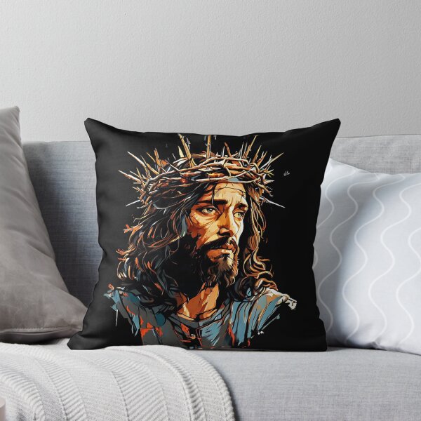 Artikelvorschau, Jesus Christus Kunstwerk Portrait christliche Malerei coole Illustration entworfen und verkauft von ZenDesigner.