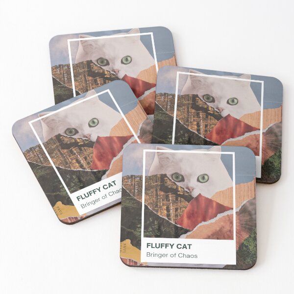 Item preview, Giant Cat Overlooking Mountains Pantone designed and sold by TheSadDuck.