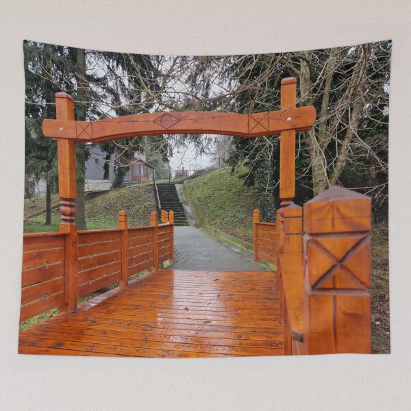Item preview, Varnished Wooden Bridge in Zalakaros designed and sold by Gaboro.