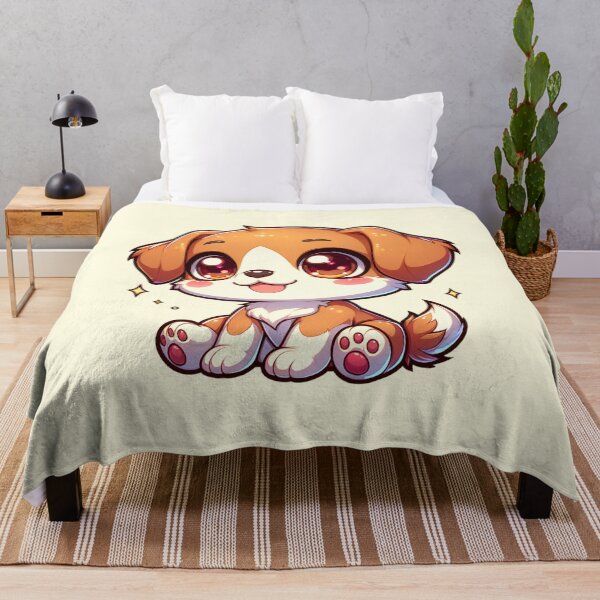 Item preview, Kawaii Brown and White Anime Puppy Dog designed and sold by 2ndSketch.
