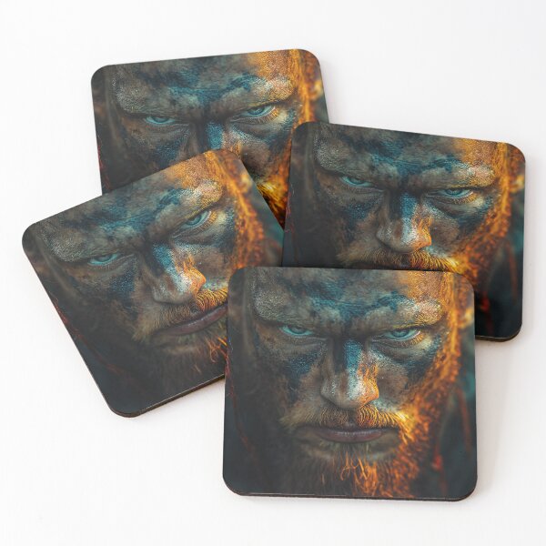 Item preview, Fierce Viking Warrior Portrait | Dramatic Face Paint and Intensity designed and sold by SavinMercantile.