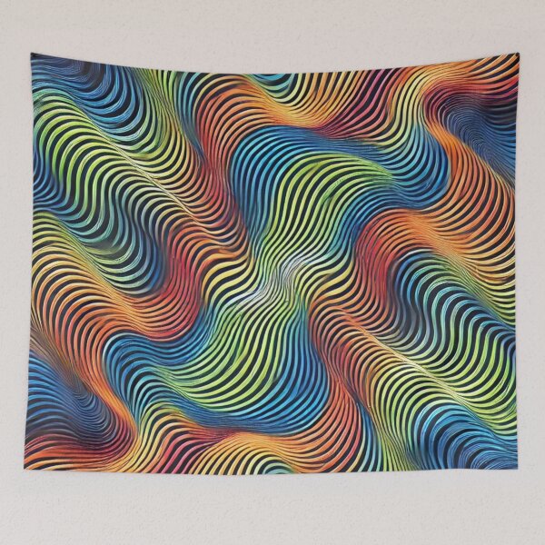 Item preview, Neon Ripple Effect - Vibrant Optical Illusion designed and sold by Nauert's.