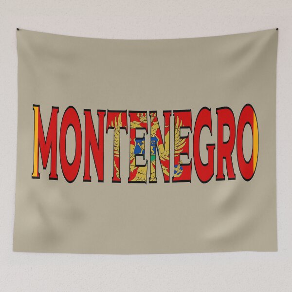 Item preview, Montenegro Font with Montenegrin Flag designed and sold by Havocgirl.