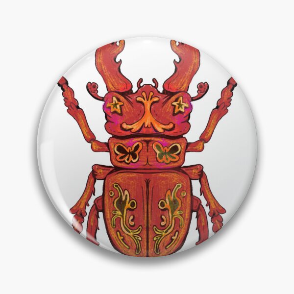 Item preview, lucky red beetle / art scribble designed and sold by Dirt-flavor.