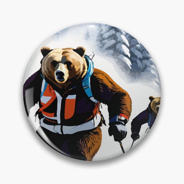 Item preview, Smart bear tries snow skiing. designed and sold by Whose-sweat.