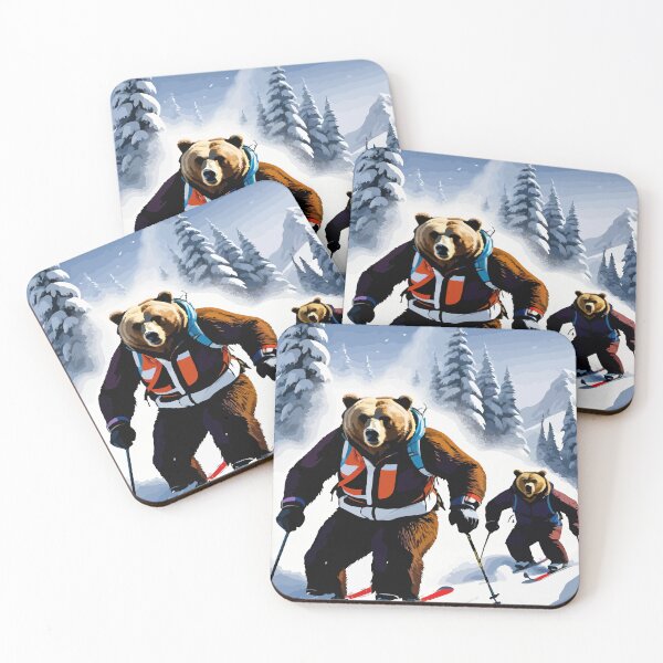 Item preview, Smart bear tries snow skiing. designed and sold by Whose-sweat.