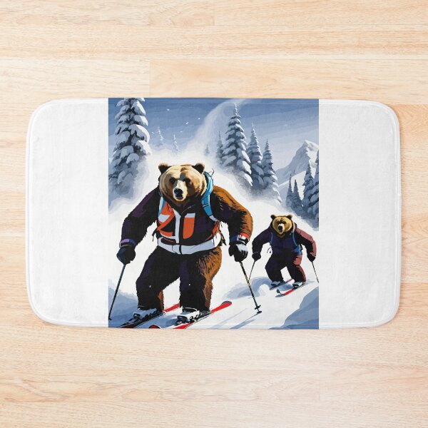 Item preview, Smart bear tries snow skiing. designed and sold by Whose-sweat.