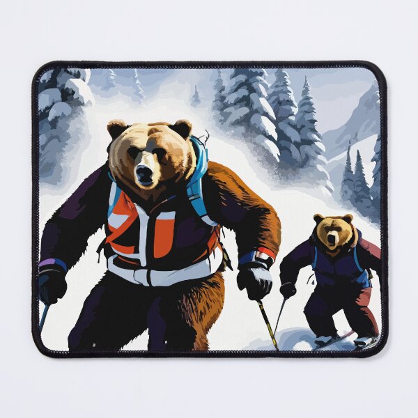 Item preview, Smart bear tries snow skiing. designed and sold by Whose-sweat.
