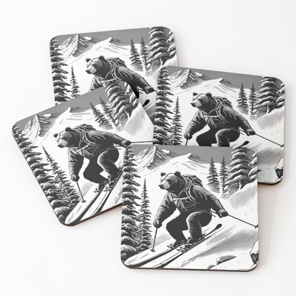 Item preview, Smart bear tries snow skiing. designed and sold by Whose-sweat.