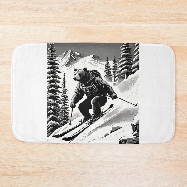 Item preview, Smart bear tries snow skiing. designed and sold by Whose-sweat.