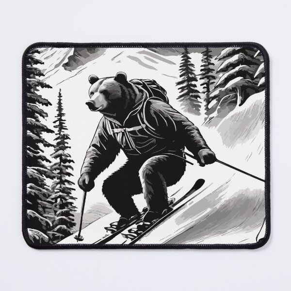 Item preview, Smart bear tries snow skiing. designed and sold by Whose-sweat.