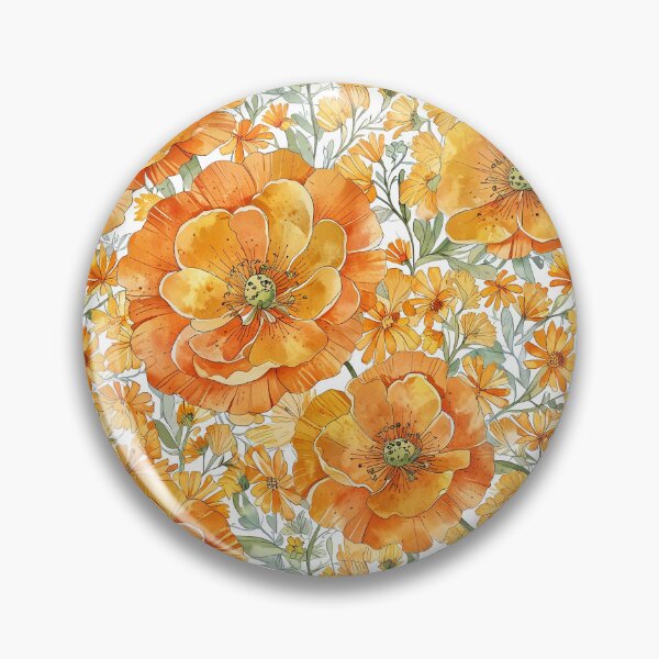 Item preview, Bold marigold flower designed and sold by CoolPixels.