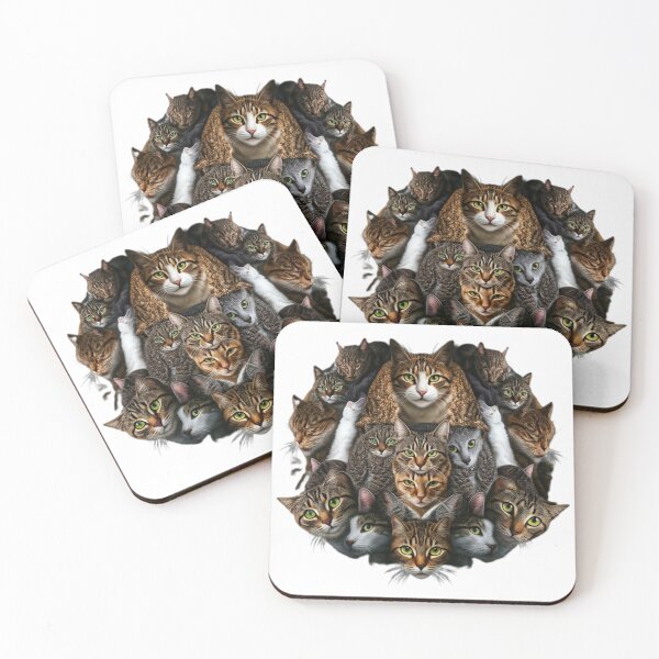 Item preview, A Kitty Cat Collage designed and sold by Pattern Unhinged.