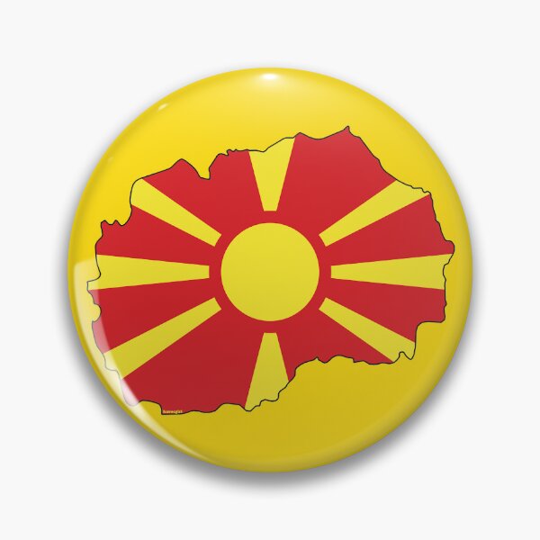 Artikelvorschau, Nordmazedonien Karte mit mazedonischer Flagge entworfen und verkauft von Havocgirl.