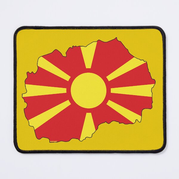 Item preview, North Macedonia Map With Macedonian Flag designed and sold by Havocgirl.