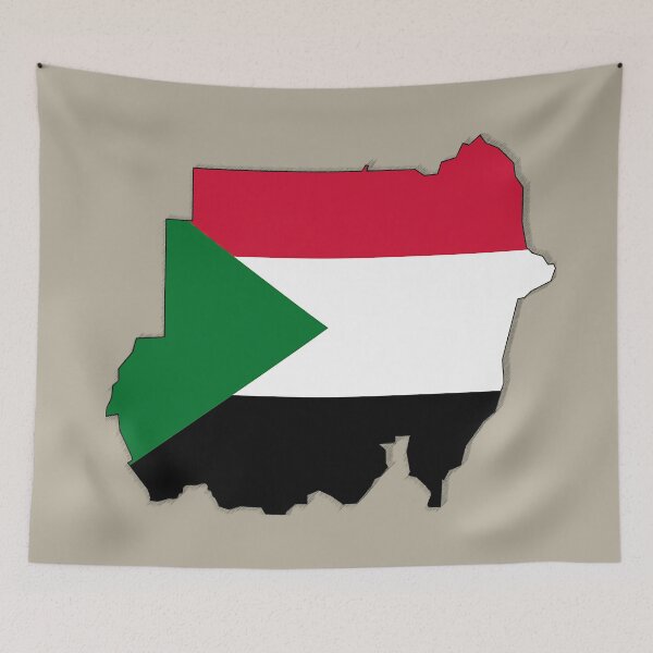 Item preview, Sudan Map with Sudanese Flag designed and sold by Havocgirl.