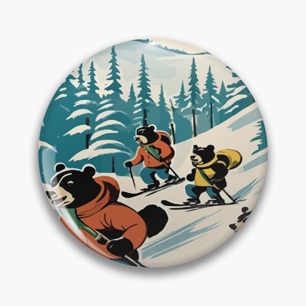Item preview, Smart bear tries snow skiing. designed and sold by Whose-sweat.