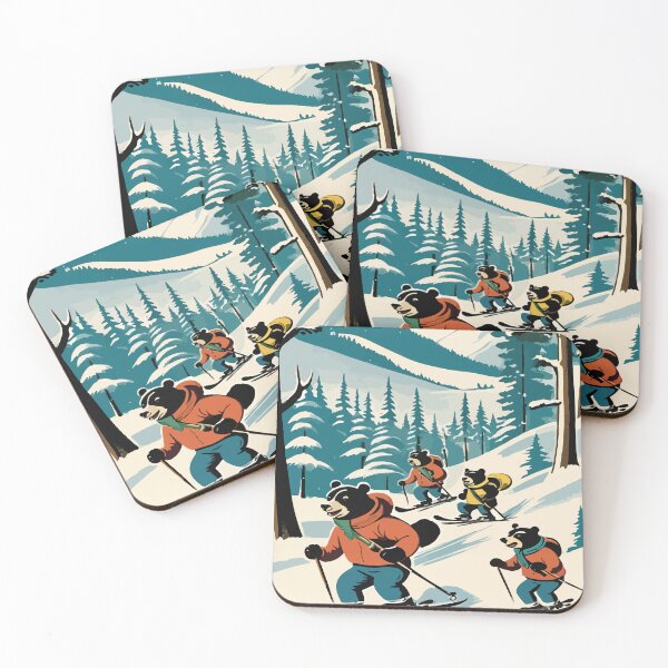 Item preview, Smart bear tries snow skiing. designed and sold by Whose-sweat.