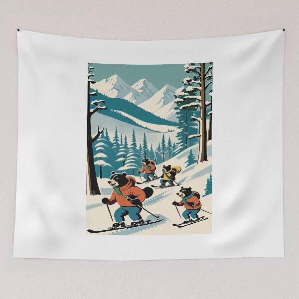 Item preview, Smart bear tries snow skiing. designed and sold by Whose-sweat.