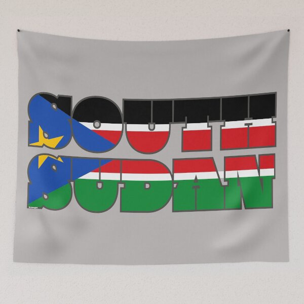Item preview, South Sudan Font with Sudanese Flag designed and sold by Havocgirl.