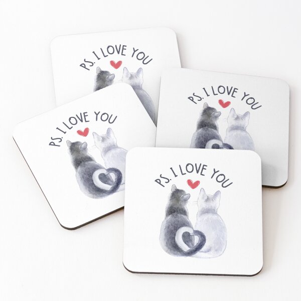 Item preview, PS. I Love You Cats  - Cute Cats Valentine designed and sold by patternjp.