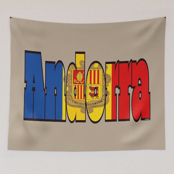 Item preview, Andorra Font with Andorran Flag designed and sold by Havocgirl.