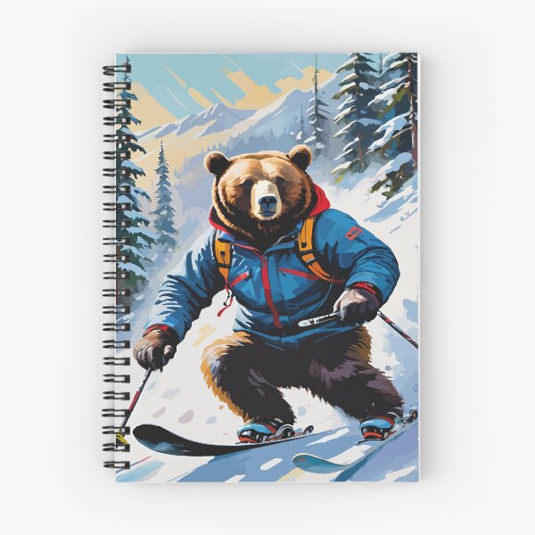 Item preview, Smart bear tries snow skiing. designed and sold by Whose-sweat.