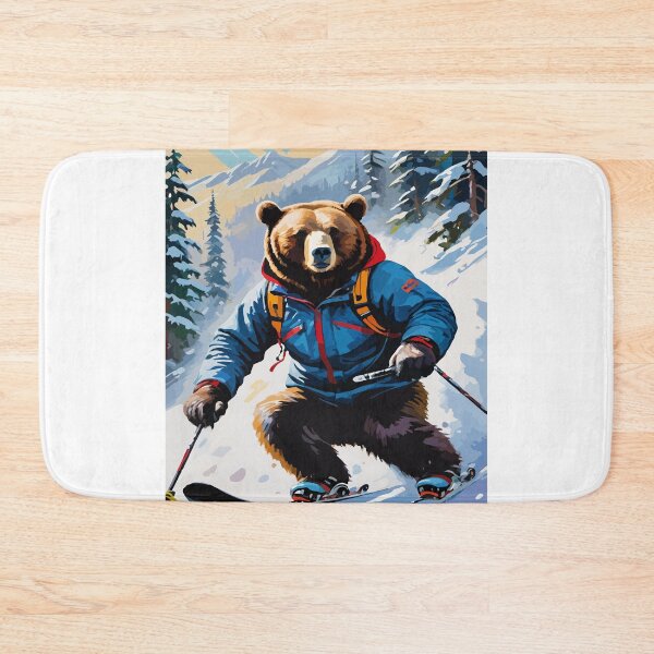 Item preview, Smart bear tries snow skiing. designed and sold by Whose-sweat.