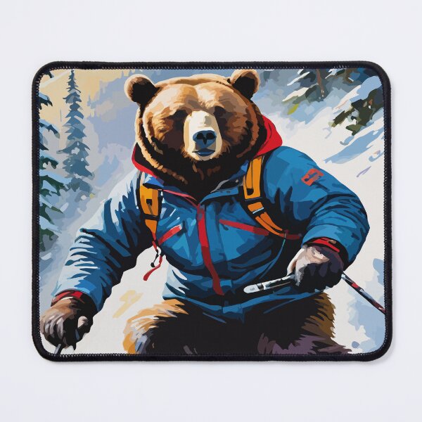 Item preview, Smart bear tries snow skiing. designed and sold by Whose-sweat.