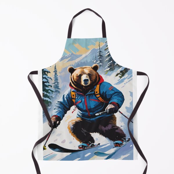 Item preview, Smart bear tries snow skiing. designed and sold by Whose-sweat.