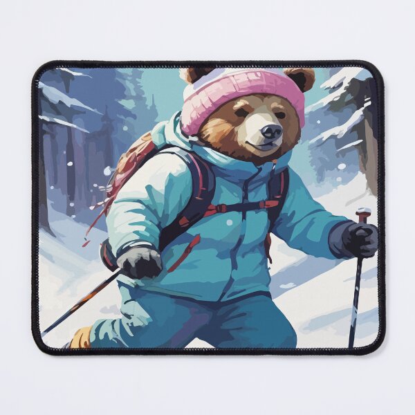 Item preview, Smart bear tries snow skiing. designed and sold by Whose-sweat.