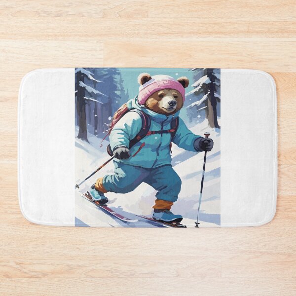Item preview, Smart bear tries snow skiing. designed and sold by Whose-sweat.