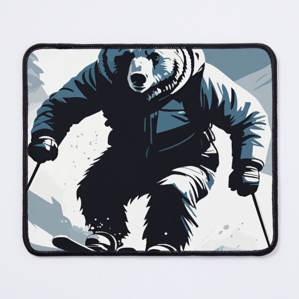Item preview, Smart bear tries snow skiing. designed and sold by Whose-sweat.