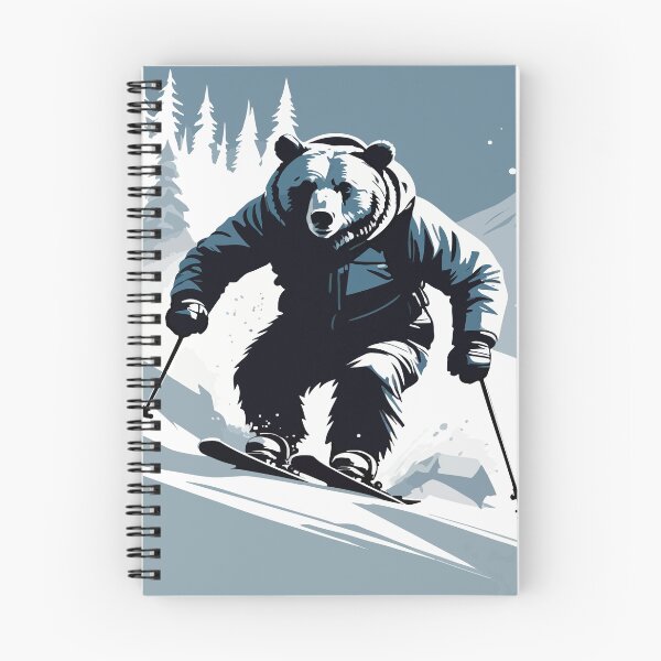 Item preview, Smart bear tries snow skiing. designed and sold by Whose-sweat.