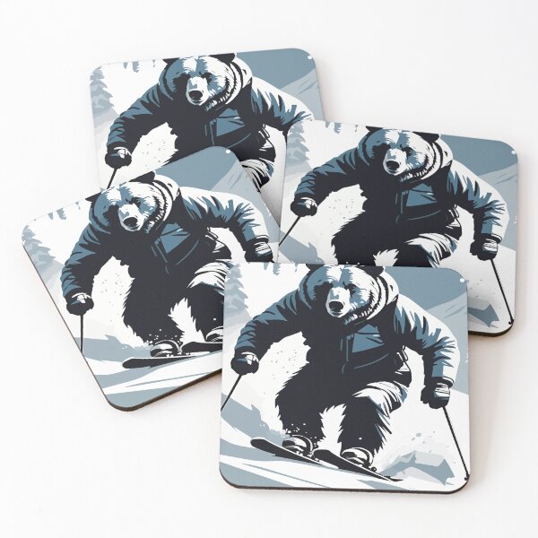 Item preview, Smart bear tries snow skiing. designed and sold by Whose-sweat.