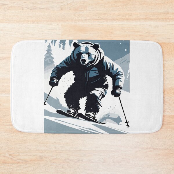 Item preview, Smart bear tries snow skiing. designed and sold by Whose-sweat.