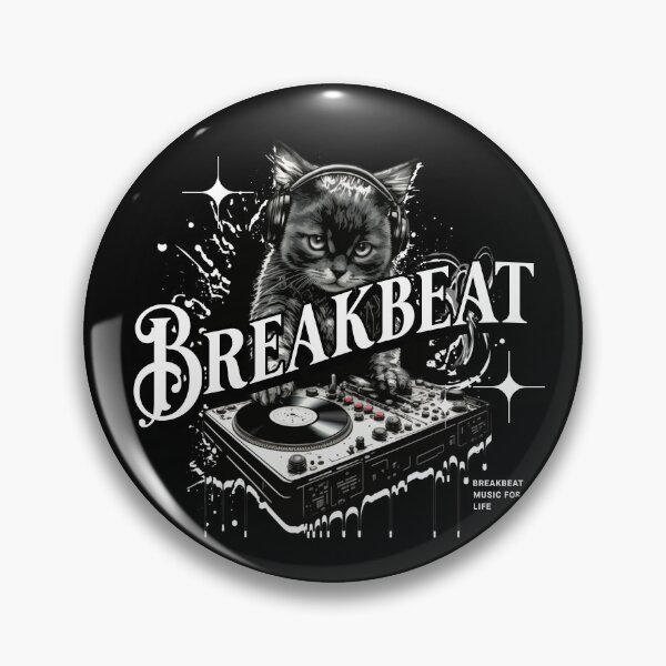 Item preview, BREAKBEAT  - Feline The Breaks (White)  designed and sold by Discothreadz.