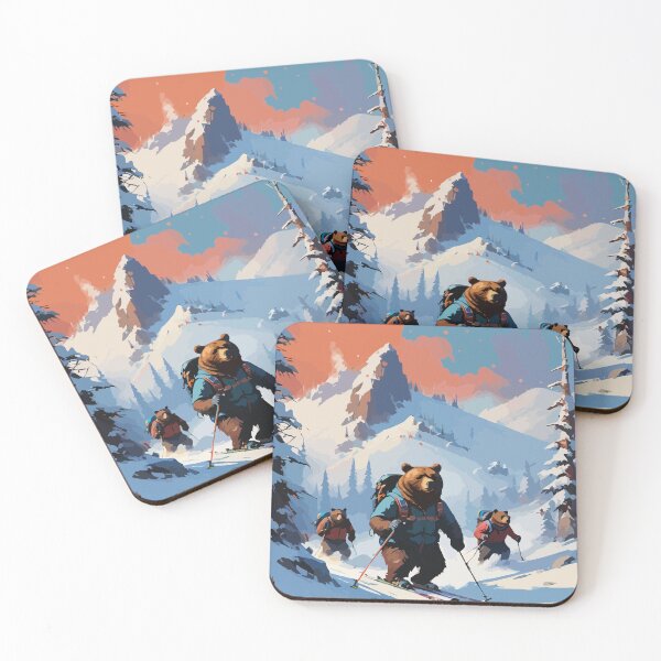 Item preview, Smart bear tries snow skiing. designed and sold by Whose-sweat.
