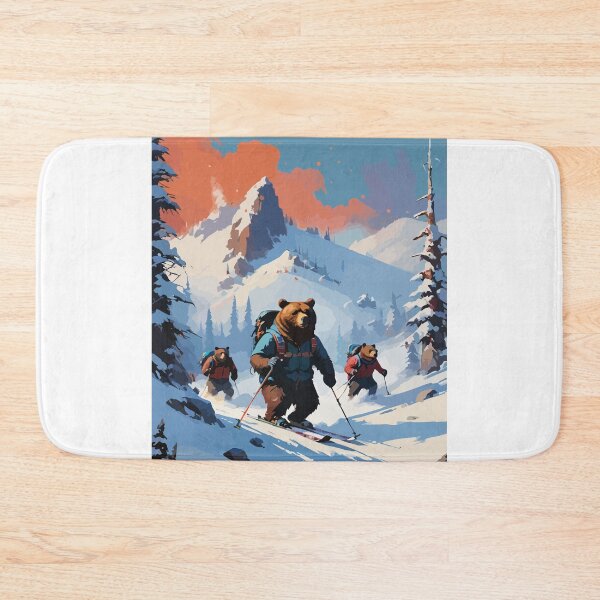 Item preview, Smart bear tries snow skiing. designed and sold by Whose-sweat.