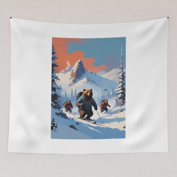 Item preview, Smart bear tries snow skiing. designed and sold by Whose-sweat.