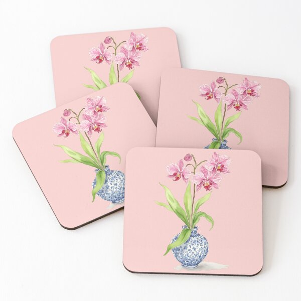 Item preview, Pink Orchid Watercolor Floral Print designed and sold by Magnolia Valley Art.